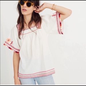 MADEWELL Embroidered Blouse Top